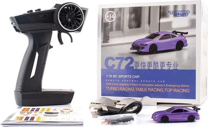 Actual product image Turbo Racing 1:76 C73 Sports RC Car RTR purple (RTR Ready-to-Run)