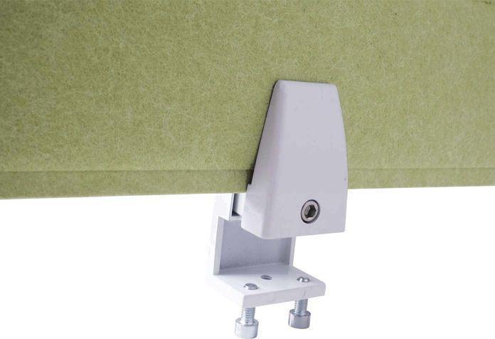 Actual product image Mendler Table partition HWC-G76, pin board, sound insulation fabric/textile with embossing, 100x30cm green (100 x 30 cm)