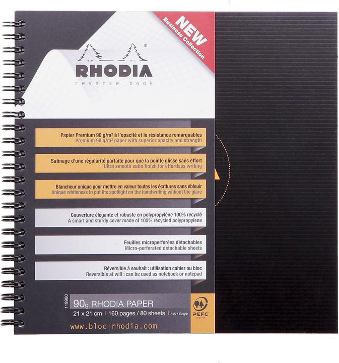 Produktbild Rhodia Notizbuch-/heft Rhodiactive (210 x 210 mm, Kariert, Harter Einband)