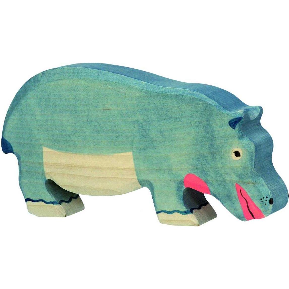 Holztiger Nilpferd, fressend