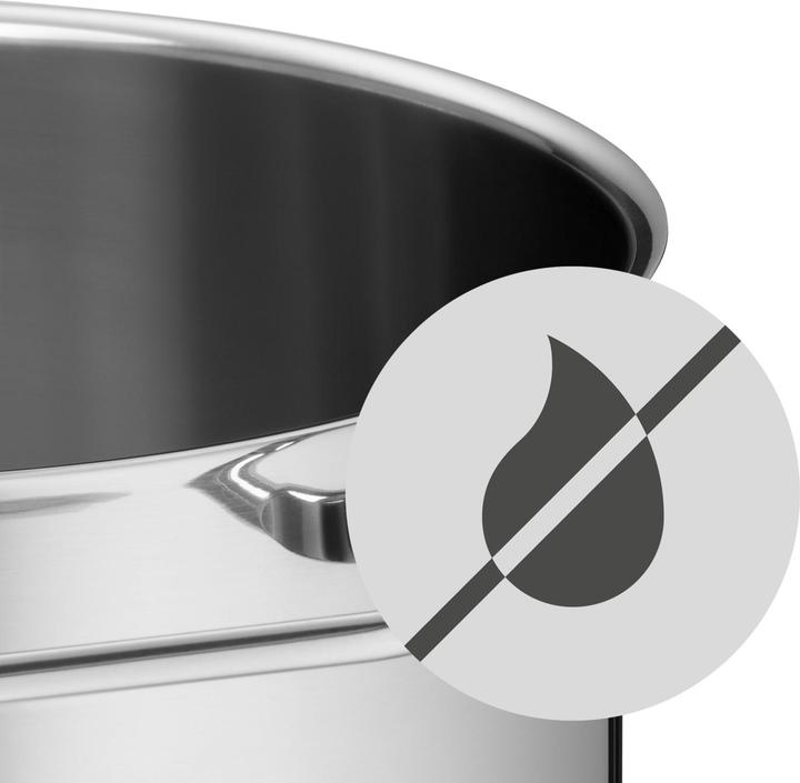 Produktbild WMF Nudeltopf mit Glasdeckel 24cm (724919990), Edelstahl (Kochtopf, Edelstahl, 24 x 23.50 cm)