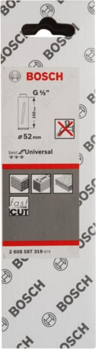 Image du produit Bosch Professional Zubehör PRO Core Cutter dry, 52 x 150 mm, G 1/2 pouce (52 mm)