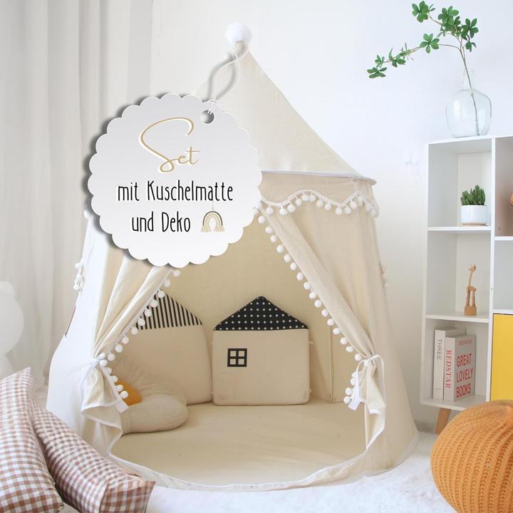 Milkii Lionherz of Spielhaus/ Spielzelt + Spielmatte, Beige