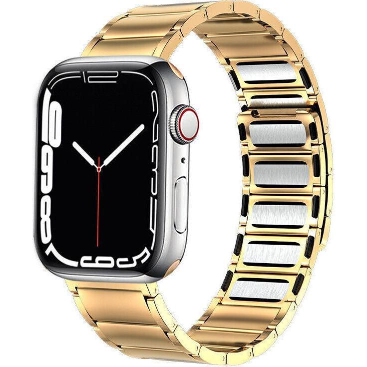 Strap-it Stahlarmband (Edelstahl, Apple Watch), Uhrenarmband, Gold