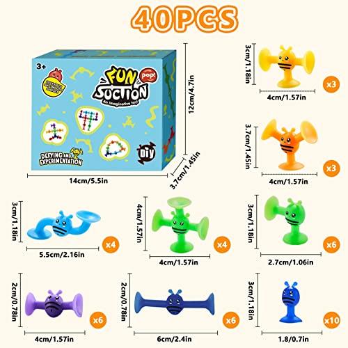 Actual product image Activity Board Suction cup toy baby, children bathtub toy, 40 pieces sensory toy silicone