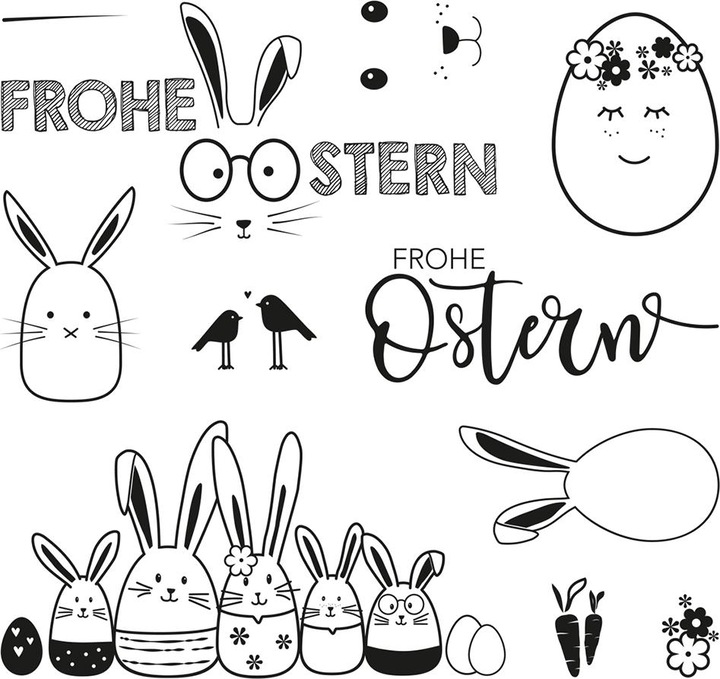 Produktbild Rayher Clear Stamps "Frohe Ostern"