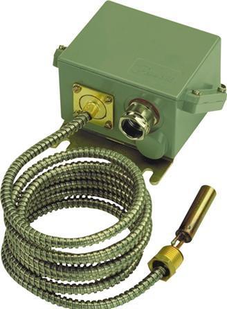 Produktbild Danfoss Termostat KPS80 temperaturområde 70 - 120 °C føler størrelse 13x63mm IP67, 2 meter kapillarr