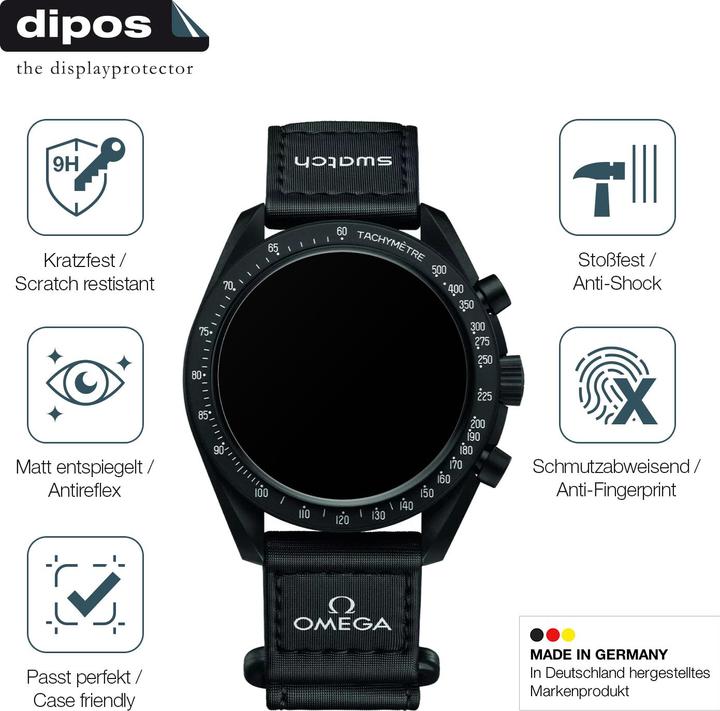 Actual product image Dipos Anti-Shock Screen Protector Matte (Omega x Swatch Speedmaster Moonswatch)
