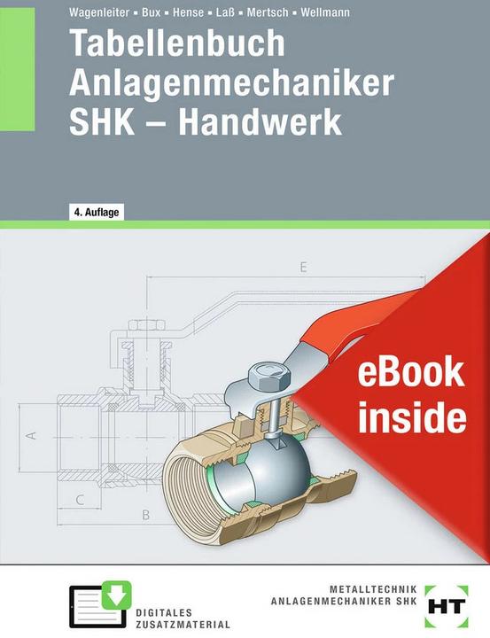 Image du produit eBook inside: Buch und eBook Tabellenbuch Anlagenmechaniker SHK - Handwerk (Allemand, Bertram Hense, Karl-Heinz Mertsch, Hans-Peter Laß, Hermann Bux, 2022)