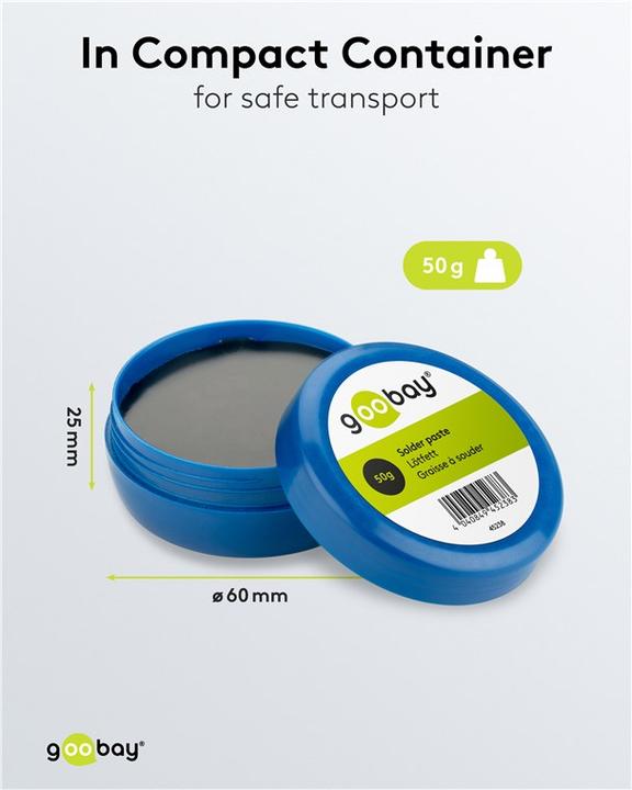Image du produit Goobay Graisse à souder, boîte, 50 g (Graisse de soudure)