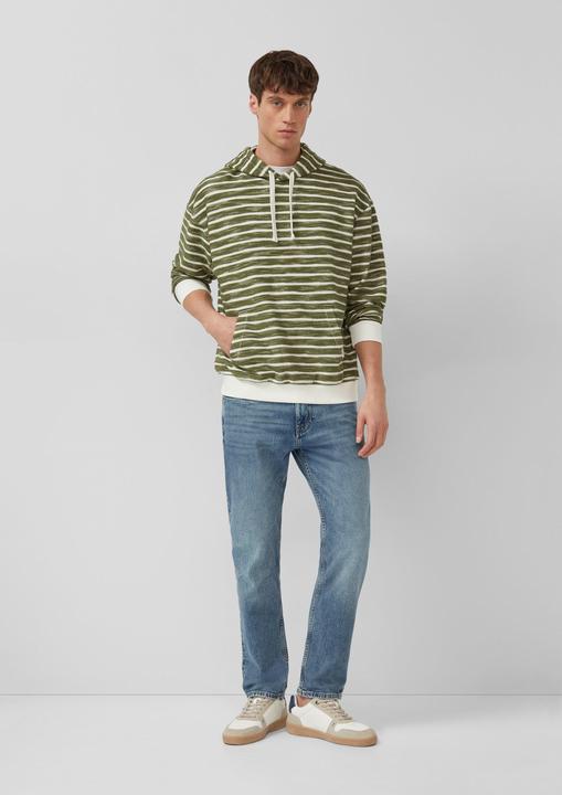 Produktbild s.Oliver Sweatshirt Strukturiertes Kapuzen-Sweatshirt im Modern Fit (L, S)