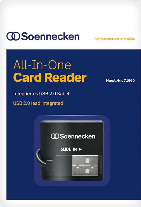 Produktbild Soennecken Kartenleser 71660 USB 2.0 schwarz (USB)