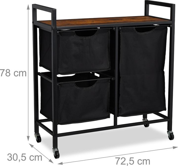 Actual product image Relaxdays Wäschekorbregal