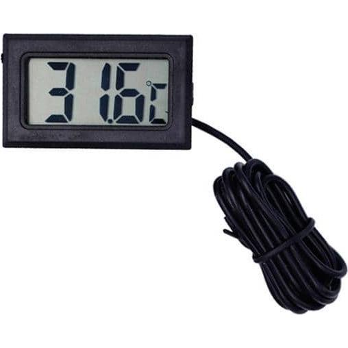 JTI Digitales Thermometer für Kühl- und Gefrierschrank, Kühlschrank Zubehör, Schwarz