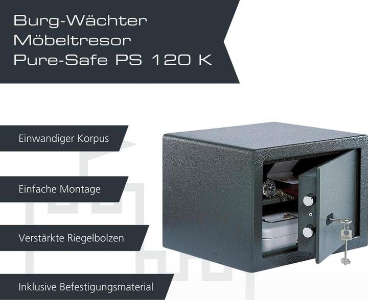 Image du produit Burg Wächter Coffre-fort de meubles PS 120 K (21.10 l)