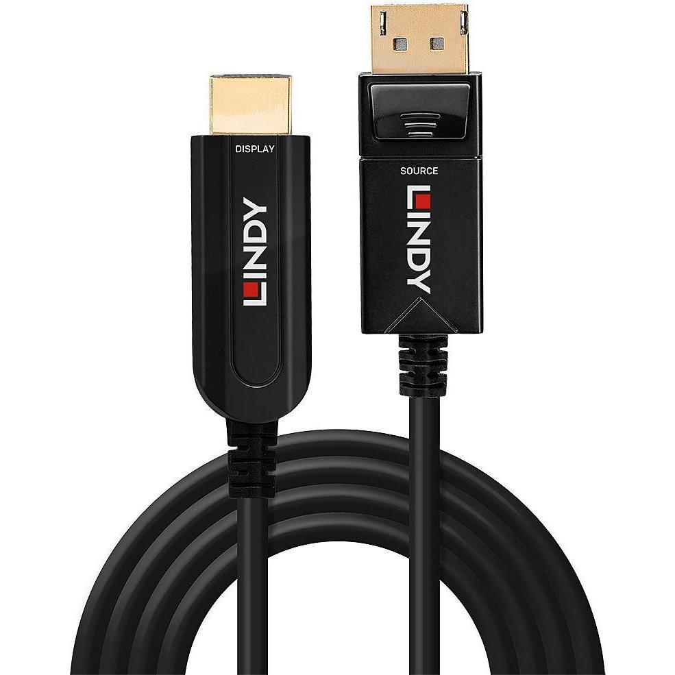Thumbnail - Lindy 38493 Videokabel-Adapter 40 m DisplayPort HDMI Typ A (Standard) Schwarz (40 m, DisplayPort, HDMI), Video Kabel