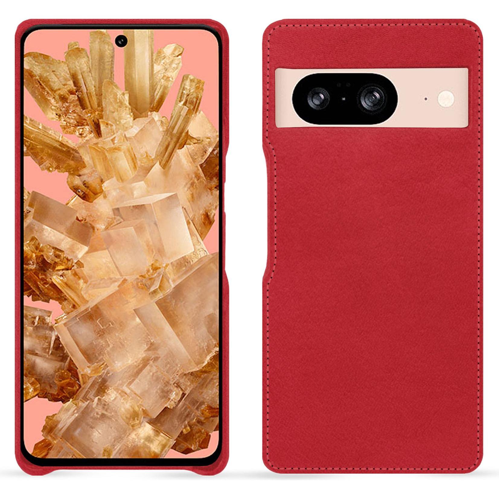 Noreve Lederschutzhülle (Google Pixel 8), Smartphone Hülle, Rot