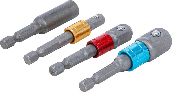 Immagine prodotto BGS Set di adattatori per trapani | colorati | azionamento esterno esagonale 6,3 mm (1/4") | uscita
