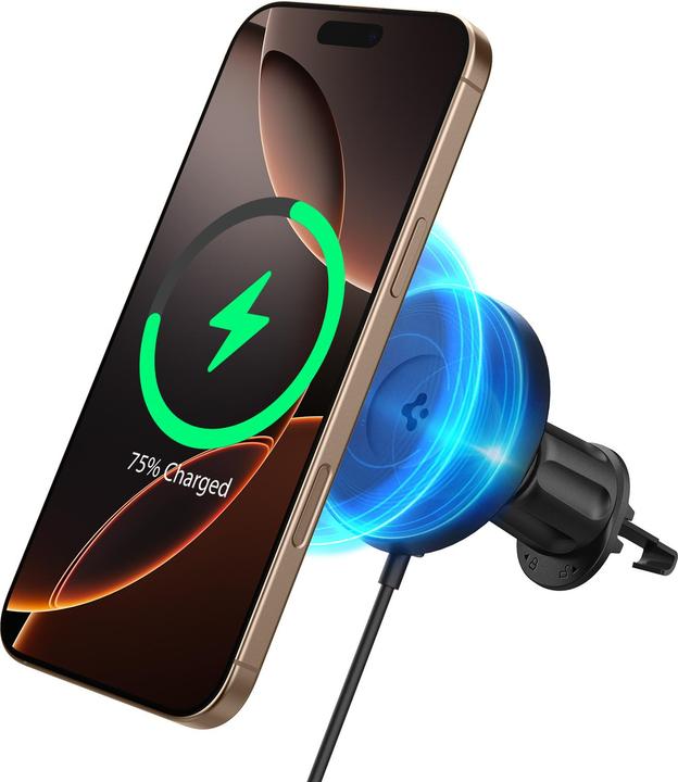 Actual product image NoName OneTap Pro 4 MagSafe Car Mount Charger - Wireless / AirVent Hook - Black