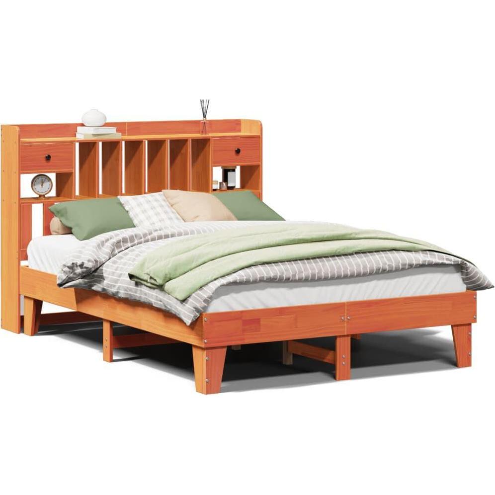VidaXL, Bett, Massivholzbett Holzbett Bett Doppelbett ohne Matratze 150x200cm Kiefer (150 x 200 cm)