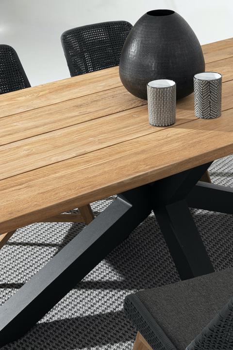 Actual product image Bizzotto Garden table Ramsey black (240 x 100 x 77 cm)