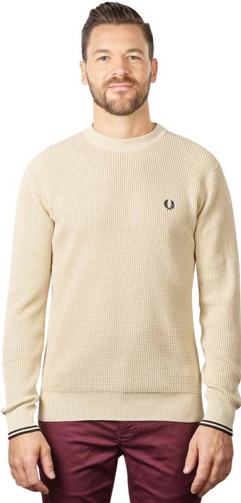 Immagine prodotto Fred Perry Waffle Stitch Pullover Crew Neck Oatmeal (XXL)