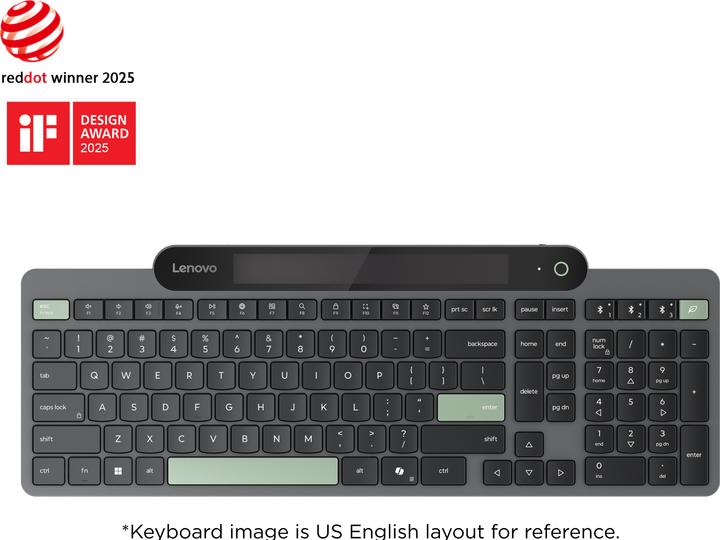 Actual product image Lenovo Self-Charging Bluetooth Keyboard (CH, Wireless)