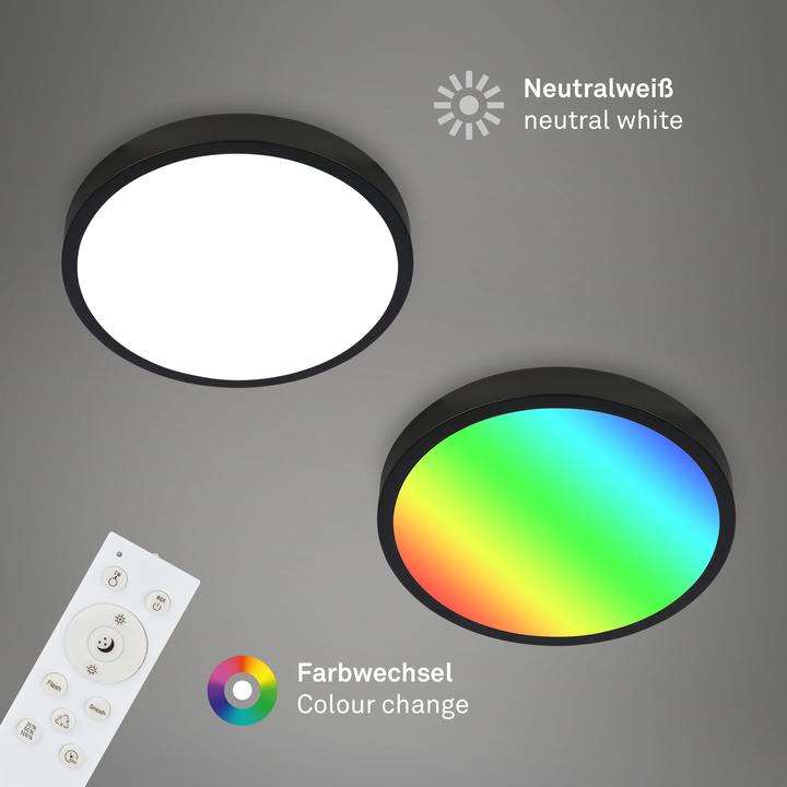 Produktbild Briloner RGBW-LED Aufbauleuchte, schwarz, 1xLED/22W (2900 lm)