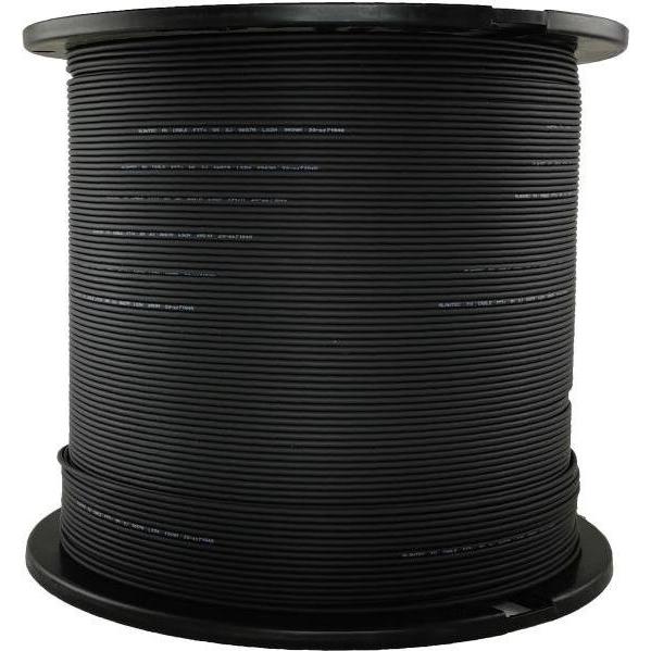 Alantec Glasfaserkabel OS2 FTTH flach SM 2J 9/125 LSOH weiss verstärkt mit zwei Stahlstäben 1000m (1000 m), Netzwerkkabe...