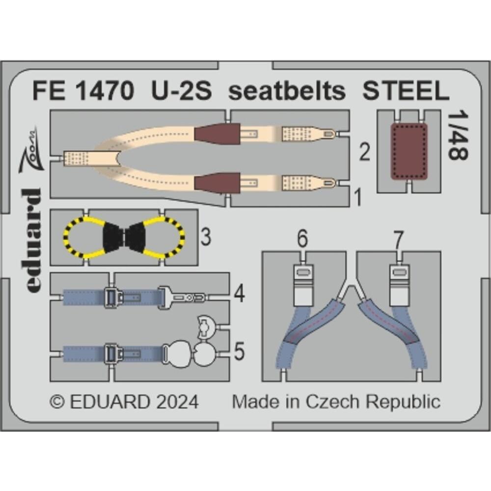 Eduard U-2S seatbelts STEEL
