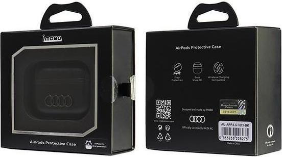 Produktbild Audi Leather Big Logo AirPods Pro 2 cover czarny/black AU-APP2-GT/D3-BK (Kopfhörer Hülle)
