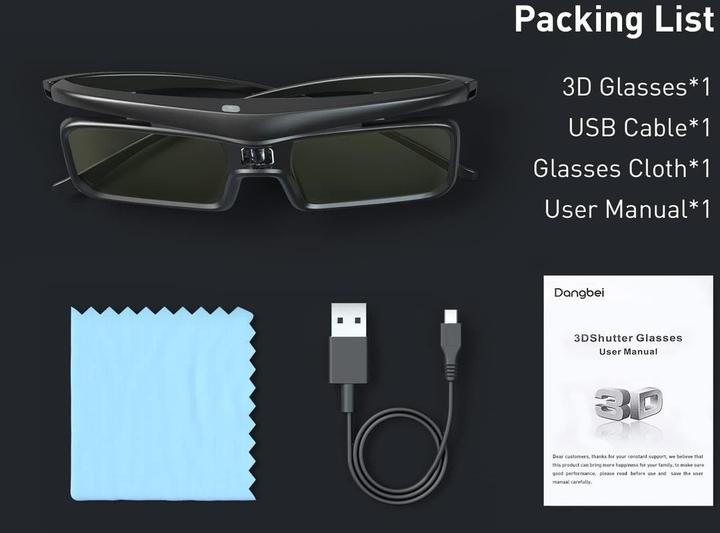 Actual product image Dangbei 3D Glasses DLP-Link Rechargeable (Various)