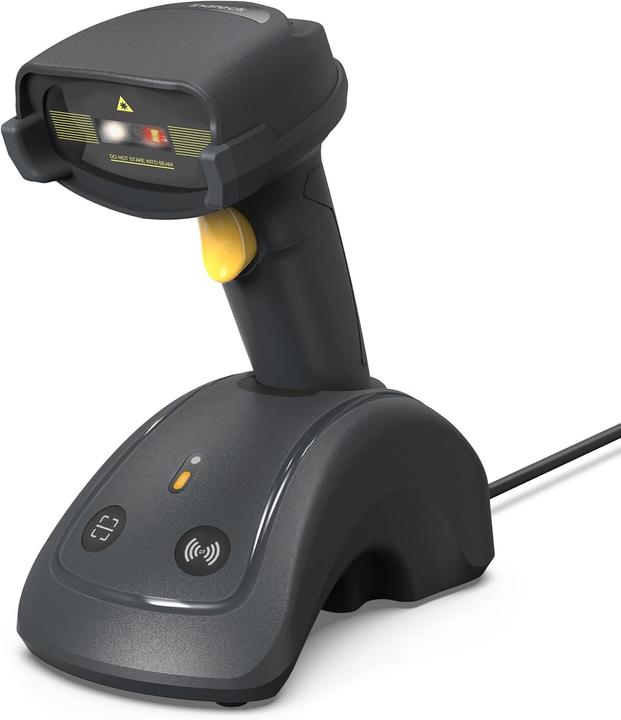 Inateck Barcodescanner 560B gray with data transfer station (Code QR, Codes à barres 1D, Codes à barres 2D)