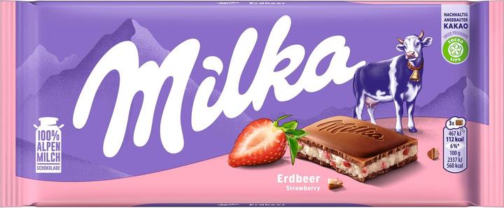 Immagine prodotto Milka Cioccolato alla fragola 100,0 g (100 g)