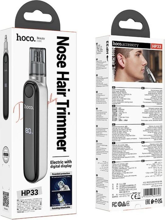 Immagine prodotto Hoco Headphone with microphone nose hair trimmer with display HP33 silver