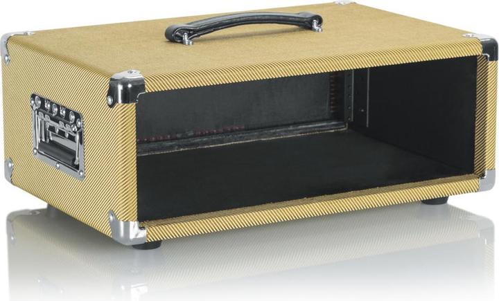 Actual product image Gator Cases GR-RETRORACK-3TW Retro Rack Vintage Amp Vibe Rack Case 3U Tweed (Accessories)