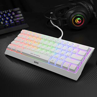 Produktbild Marvo KG962G (US) weiss / Tastatur / mechanisch / USB-A / 1,6 m / ENG-Layout (US, Kabelgebunden)