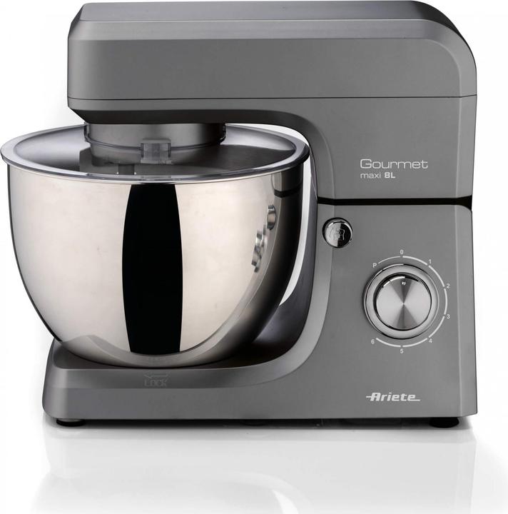 Immagine prodotto Ariete 1575 Gourmet Maxi 8L, Capacità 8L, 1200W, 6 velocità + Pulse, Accessori per vari impasti (1200 W)
