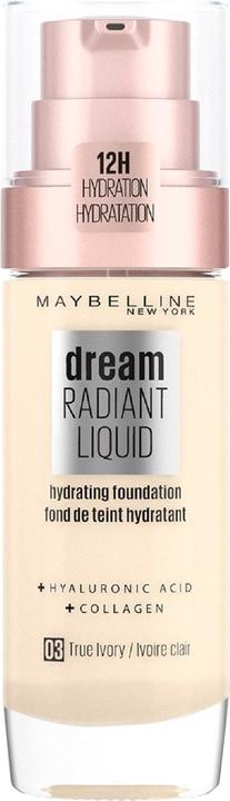 Image du produit Maybelline New York Dream Satin Liquid - 3 True Ivory - Fond de teint 30 ml flacon pompe liquide (3 ivoire véritable.)