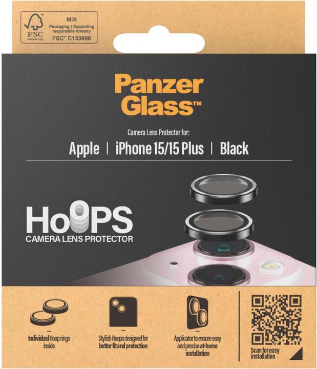 Produktbild PanzerGlass Hoops Camera Lens Protector (1 Stück, Apple iPhone 15, Apple iPhone 15 Plus)