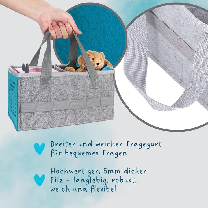 Image du produit Hermex Sac de rangement pour boîte de jeux audio et figurines Sac d'organisation pour jeux audio Turquoise