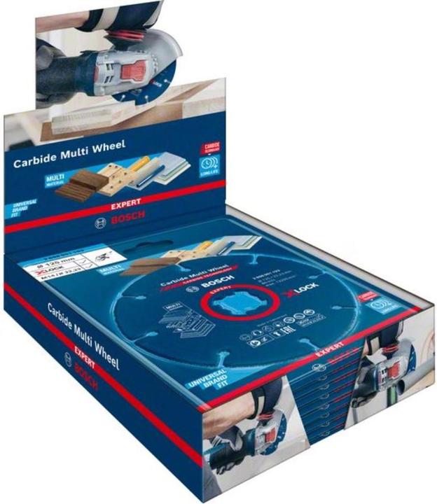 Immagine prodotto Bosch Professional Zubehör Dischi da taglio EXPERT Carbide Multi Wheel X-LOCK, 125 mm, 22,23 mm, 10 pezzi.