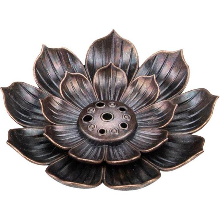 JTI, Zubehör Raumduft, Räucherstäbchenhalter, Lotus - Bronze