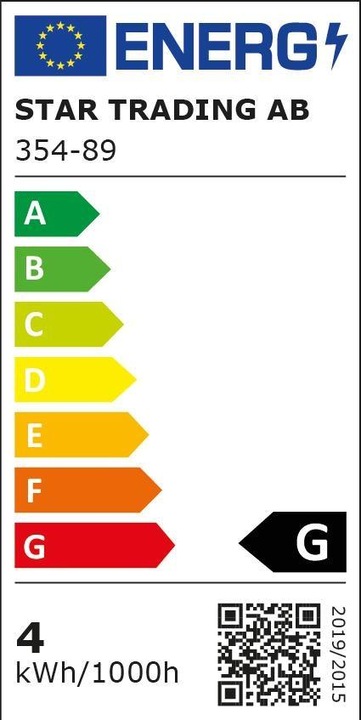 Energie-Label Schönenberger Spiral (E27, 4 W, 270 lm, 1 x, G)