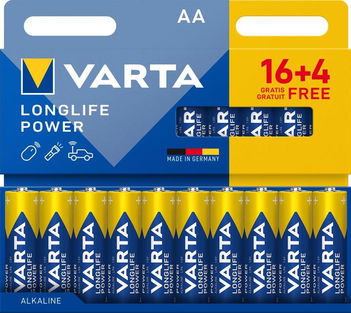 Varta Longlife Power AA Pack 20 (16+4) (20 Stk., AA, 2960 mAh)