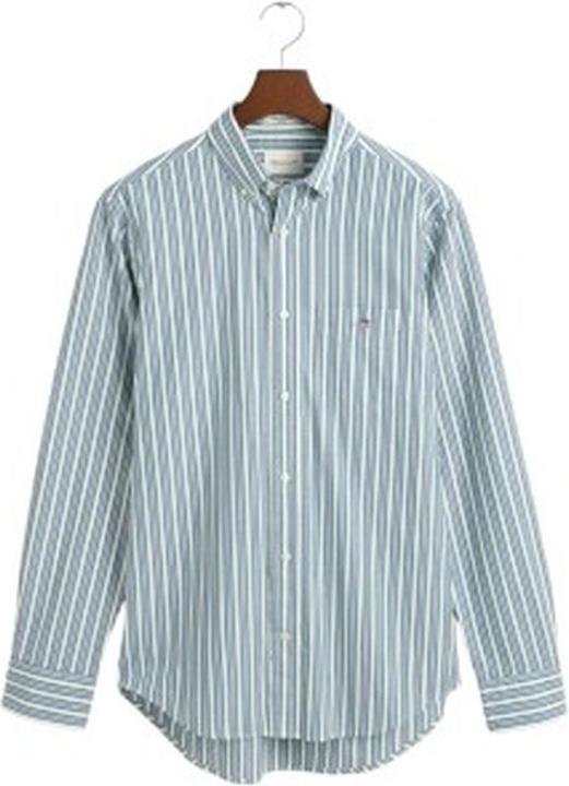 Immagine prodotto GANT REG POPLIN Stripe Shirt, Deep Forest Green, L (L)