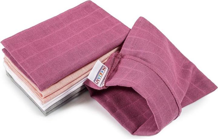 Image du produit Makian Gant de toilette & Gant de toilette bébé Gant de toilette en gaze, paquet de 8 15 x 20 cm - Orchidée