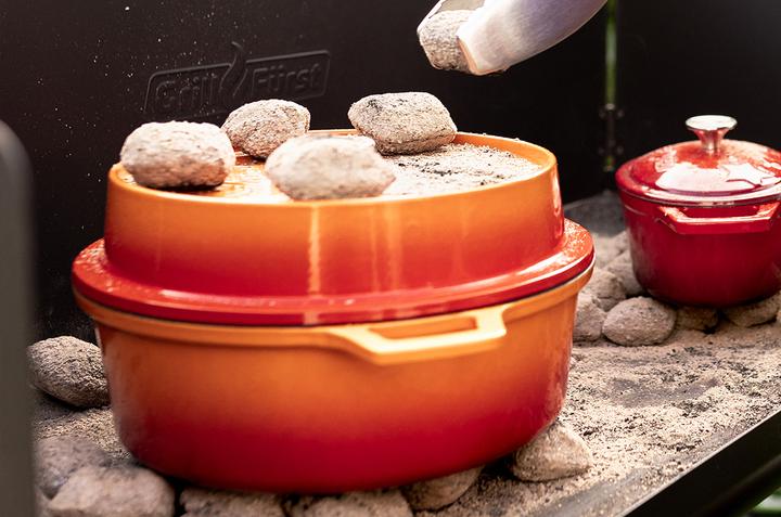 Produktbild Grillfürst Dutch Oven ohne Füsse - emailliert - DO7,5 - orange