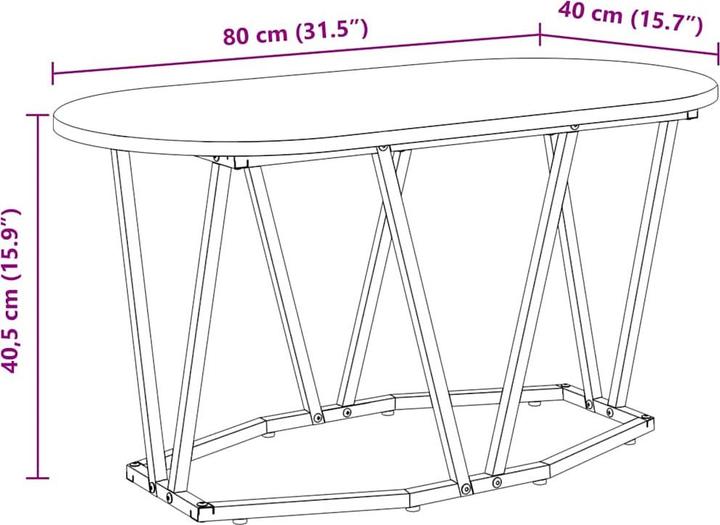 Actual product image VidaXL Coffee table (80 x 40 x 40.5 cm)