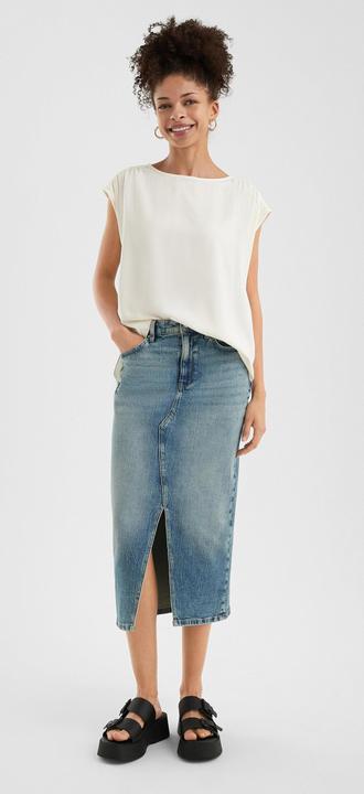 Immagine prodotto s.Oliver Bluse Lockere Viskosebluse mit Spitzeneinsatz (32)